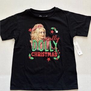 Dolly Parton Kids Tshirt Holly Dolly Christmas Small 6-6X Country Christmas NWT